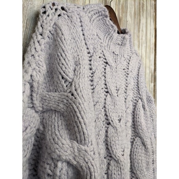 ZARA Chunky Sweater Small Classic Knit Mock Neck Turtleneck Pullover Cozy Thick - Picture 2 of 11